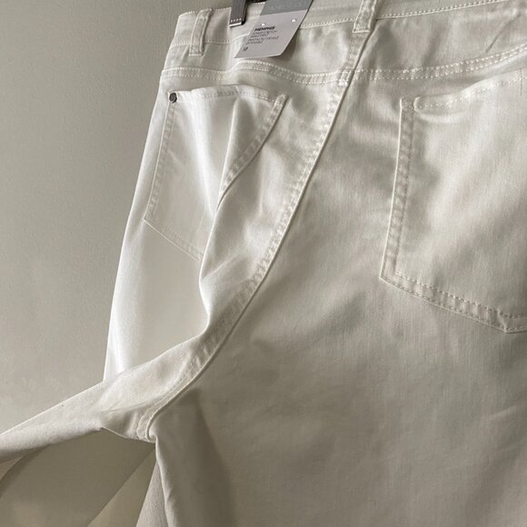 NWT Michel Studio Collection White Cotton Blend Skinny Leg Pants - Picture 9 of 14